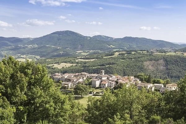 The village of Logna in the Valnerina, Umbria, Italy, Europe