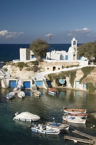 Village of Mandrakia, island of Milos, Cyclades, Greek Islands, Greece, Europe