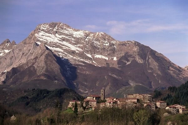 Village of Niciano and Monte Pisanino