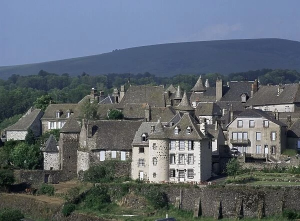 Village of Salers, Auvergne, Massif Central, France, Europe