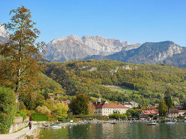 The village of Talloires on Lake Annecy, Haute-Savoie, France, Europe