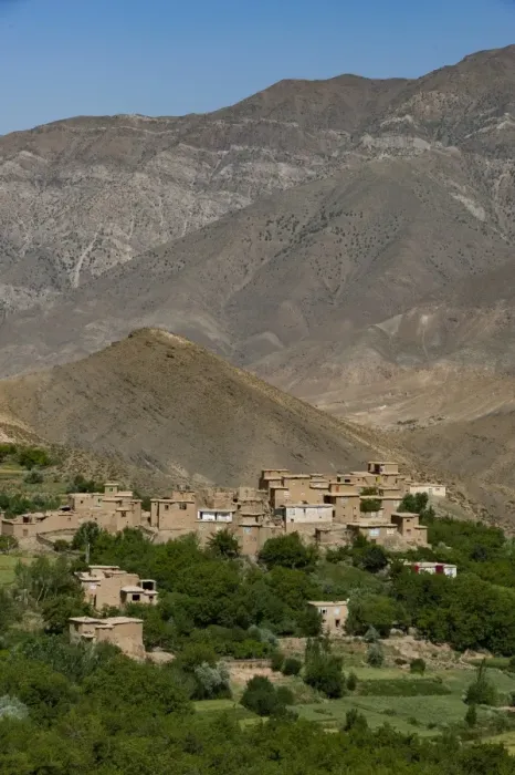 Framed Print : A village and terraced fields of wheat and potatoes in the Panjshir Valley, Afghanistan Framed Print : A village and terraced fields of wheat and potatoes in the Panjshir Valley, Afghanistan