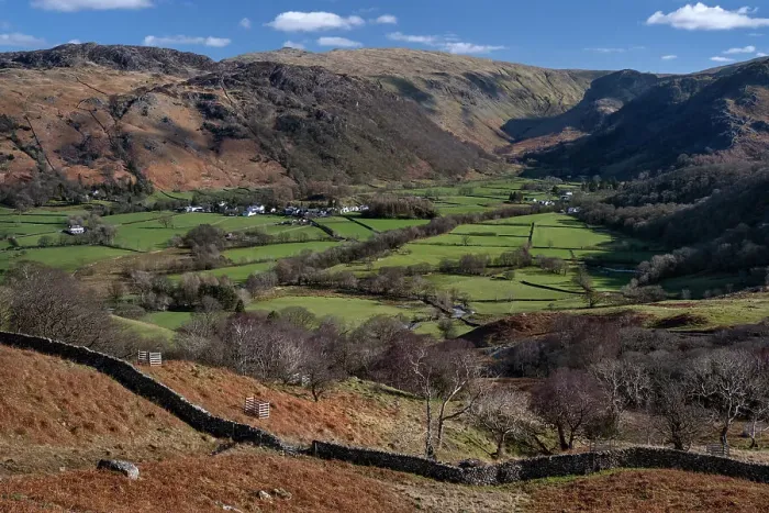 Framed Print : Villages of Rosthwaite and Stonethwaite below Ullscarf and Borrowdale Fells, Borrowdale Valley, Lake District National Park, UNESCO World Heritage Site, Cumbria, England, United Kingdom, Europe Framed Print : Villages of Rosthwaite and Stonethwaite below Ullscarf and Borrowdale Fells, Borrowdale Valley, Lake District National Park, UNESCO World Heritage Site, Cumbria, England, United Kingdom, Europe