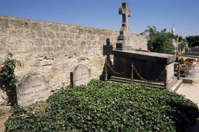 Framed Print : Vincent Van Gogh and brother Theo buried together, Auvers sur Oise, France, Europe Framed Print : Vincent Van Gogh and brother Theo buried together, Auvers sur Oise, France, Europe