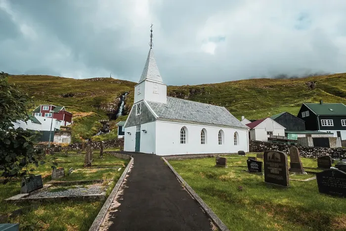 Framed Print : Vioareioi church in the Faroe Islands, Denmark, North Atlantic, Europe Framed Print : Vioareioi church in the Faroe Islands, Denmark, North Atlantic, Europe