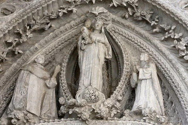 Virgin and Child flanked by her parents Ann and Joachim, Rosary Chapel