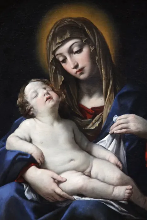 Framed Print : Virgin with child by Francesco Gessi, painted 1624, Paris, France, Europe Framed Print : Virgin with child by Francesco Gessi, painted 1624, Paris, France, Europe