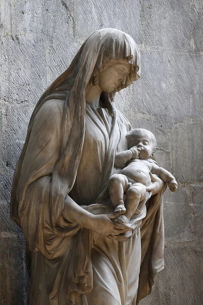 Virgin with Child, Notre-Dame de Rouen cathedral, Rouen, Seine-Maritime, Normandy, France