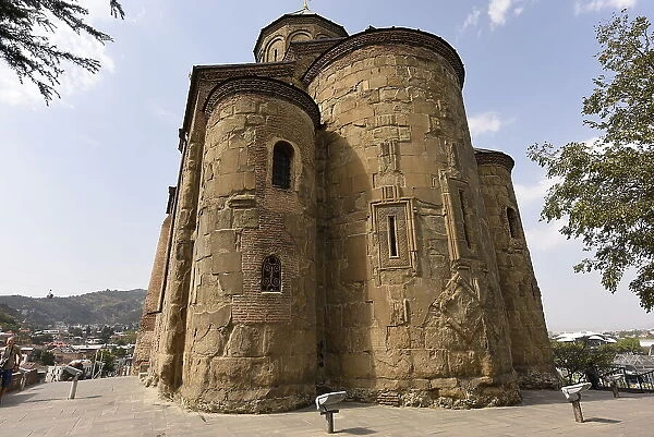 The Virgin Mary Assumption Church of Metekhi, Tbilisi, Georgia, Central Asia, Asia