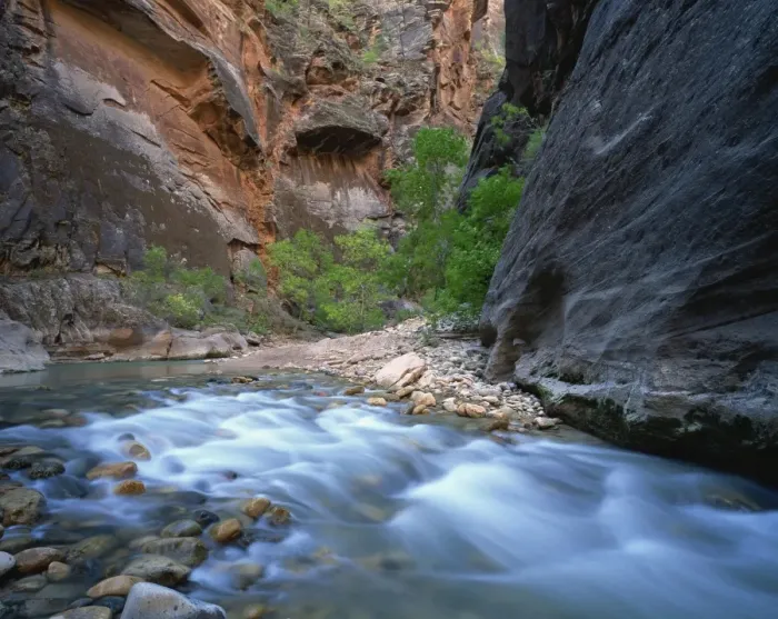 Framed Print : Virgin River flowing through the Virgin Narrows Framed Print : Virgin River flowing through the Virgin Narrows