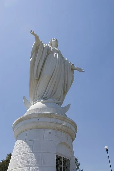 Virgin Statue, Cerro San Cristobal, Santiago, Chile, South America