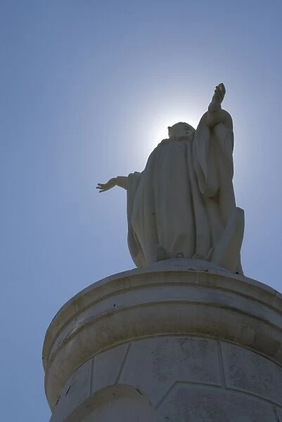 Virgin statue, Cerro San Cristobal, Santiago, Chile, South America