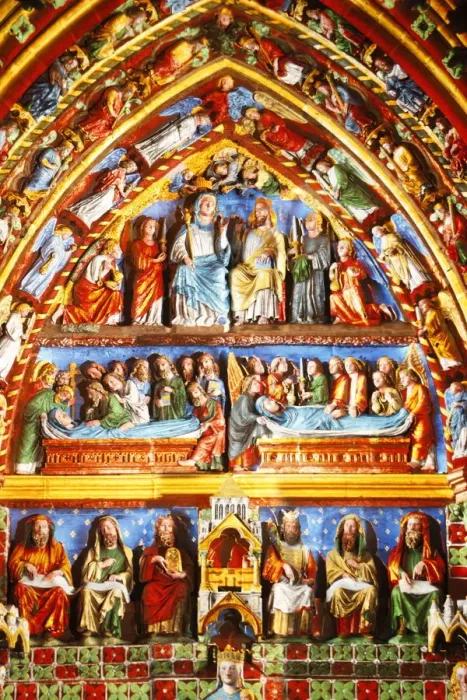 Framed Print : Virgin tympanum, Amiens Cathedral, UNESCO World Heritage Site, Amiens, Somme, France Framed Print : Virgin tympanum, Amiens Cathedral, UNESCO World Heritage Site, Amiens, Somme, France