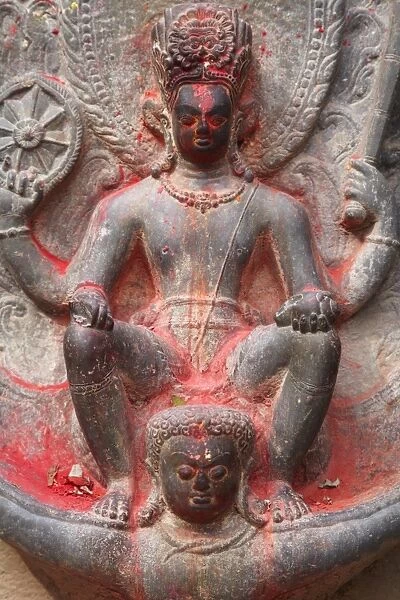 Vishnu and Garuda statue at Changu Narayan Temple, Bhaktapur, UNESCO World Heritage Site, Kathmandu Valley, Nepal, Asia
