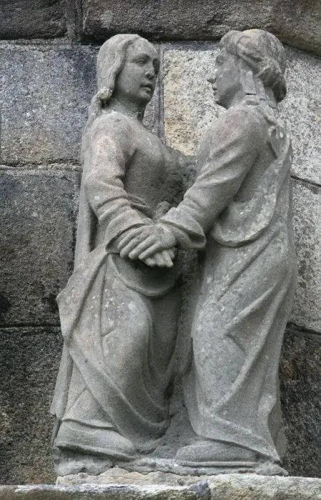Framed Print : The Visitation on the Plougonven calvary, Plougonven, Finistere, Brittany, France, Europe Framed Print : The Visitation on the Plougonven calvary, Plougonven, Finistere, Brittany, France, Europe