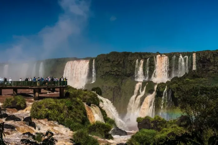 Framed Print : Visitors, drenched in spray, Garganta del Diablo (Devils Throat), Iguazu Falls Framed Print : Visitors, drenched in spray, Garganta del Diablo (Devils Throat), Iguazu Falls