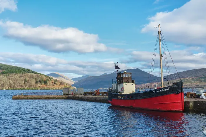 Framed Print : The Vital Spark moored at Inverary, Loch Fyne, Argyll and Bute, Scotland, United Kingdom, Europe Framed Print : The Vital Spark moored at Inverary, Loch Fyne, Argyll and Bute, Scotland, United Kingdom, Europe