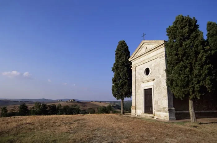 Framed Print : Vitaleta Christian chapel near Pienza Framed Print : Vitaleta Christian chapel near Pienza