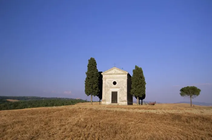 Framed Print : Vitaleta Christian chapel near Pienza Framed Print : Vitaleta Christian chapel near Pienza