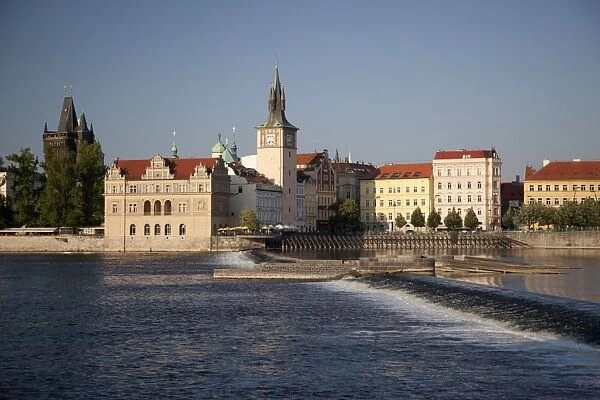 Vltava River and Smetana Museum, Prague, Czech Republic, Europe