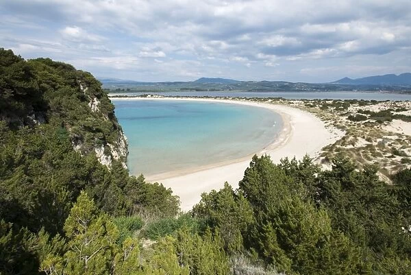 Voidokilia Beach in the Peloponnese, Greece, Europe