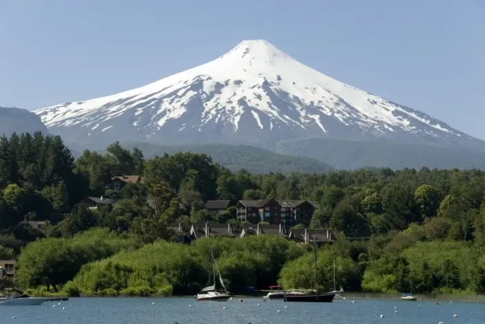Framed Print : Volcan Villarrica and Lao Villarrica at Pucon, Lakes District, southern Chile, South America Framed Print : Volcan Villarrica and Lao Villarrica at Pucon, Lakes District, southern Chile, South America
