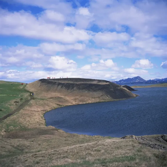 Framed Print : Volcanic pseudocraters near village of Skutustadir Framed Print : Volcanic pseudocraters near village of Skutustadir