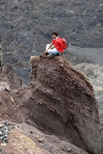 In volcano caldera, Fogo, Cape Verde islands, Africa