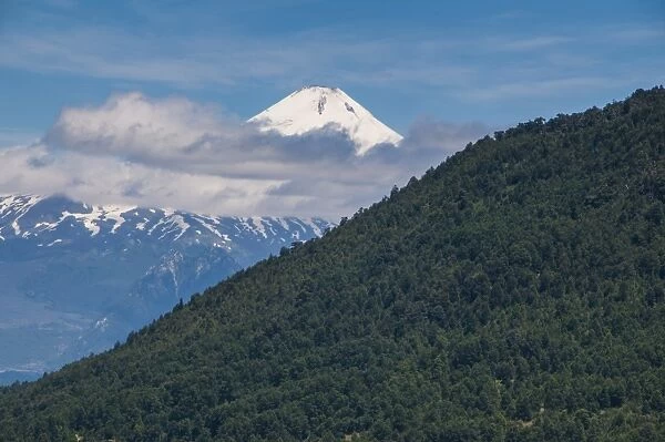 Volcano Villarrica and the beautiful landscape, Southern Chile, South America