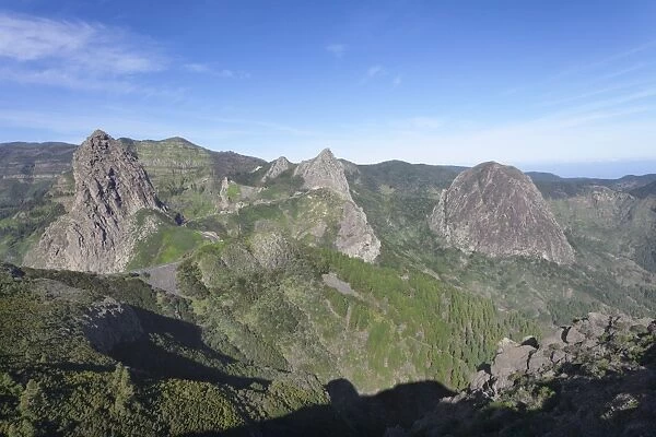 Three former volcanos, Roque de Agando, Degollada de Agando, Mirador de los Roques
