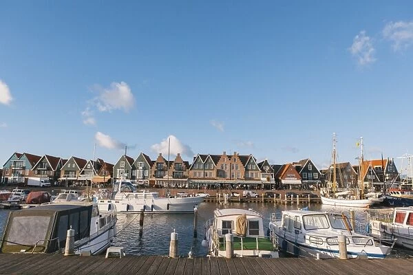 Volendam harbour, North Holland Province, The Netherlands (Holland), Europe