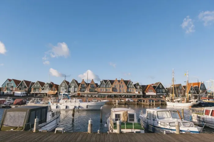 Framed Print : Volendam harbour, North Holland Province, The Netherlands (Holland), Europe Framed Print : Volendam harbour, North Holland Province, The Netherlands (Holland), Europe