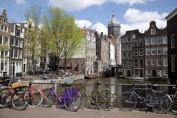 Voorburgwal Canal and Nicolskirk, Amsterdam, Holland, Europe