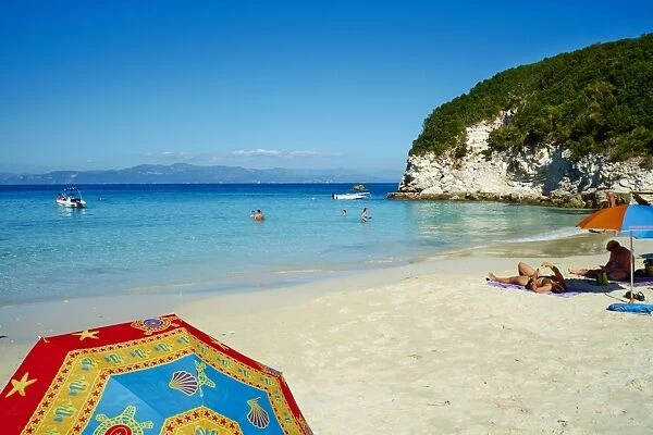 Vrika beach, Antipaxos (Antipaxi), Ionian Islands, Greek Islands, Greece, Europe