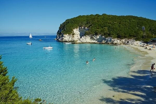 Vrika beach, Antipaxos, Antipaxi, Ionian Islands, Greek Islands, Greece, Europe