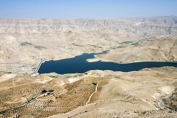 Wadi El Mujib Dam and lake, Jordan, Middle East