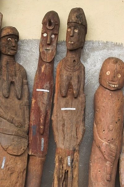 Waga (Wakka), carved wooden effigies of chiefs and warriors, now becoming rare as many have been stolen by art collectors, Konso, Southern Ethiopia