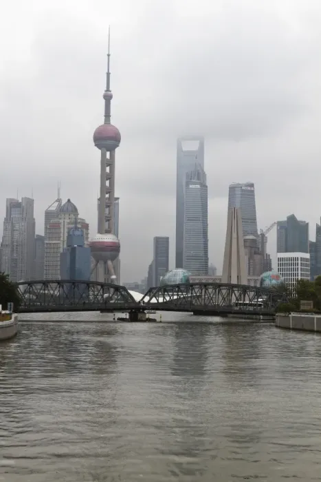Framed Print : Waibaidu Bridge (Garden Bridge) over Suzhou Creek, Pudong skyline with Oriental Pearl Tower and Shanghai World Financial Center beyond, Shanghai, China, Asia Framed Print : Waibaidu Bridge (Garden Bridge) over Suzhou Creek, Pudong skyline with Oriental Pearl Tower and Shanghai World Financial Center beyond, Shanghai, China, Asia