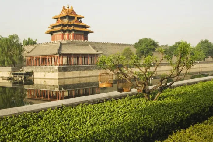 Framed Print : Wall tower of The Forbidden City Palace Museum, UNESCO World Heritage Site