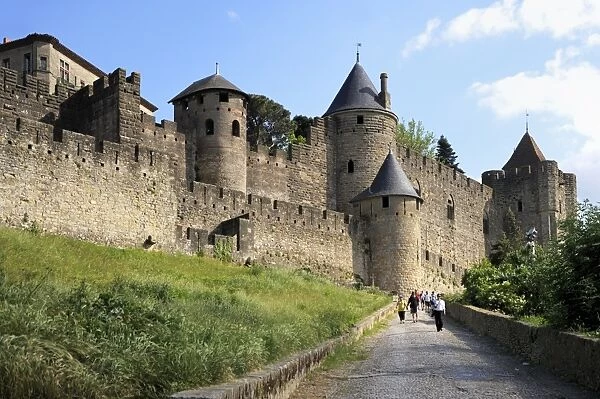 Walled and turreted fortress of La Cite, Carcassonne, UNESCO World Heritage Site
