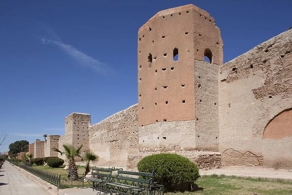 Walls of the Old and Medina, Marrakesh, Morocco, North Africa, Africa