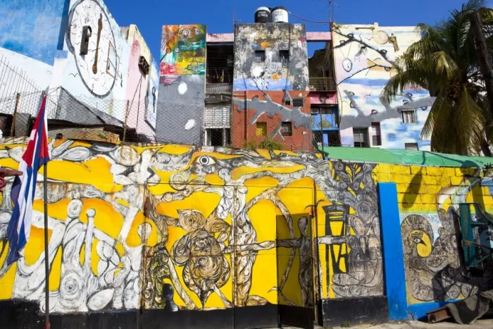 Framed Print : Walls painted with Afro-Caribbean art, Callejon de Hamel, a neighborhood in Havana, Cuba, West Indies, Central America Framed Print : Walls painted with Afro-Caribbean art, Callejon de Hamel, a neighborhood in Havana, Cuba, West Indies, Central America