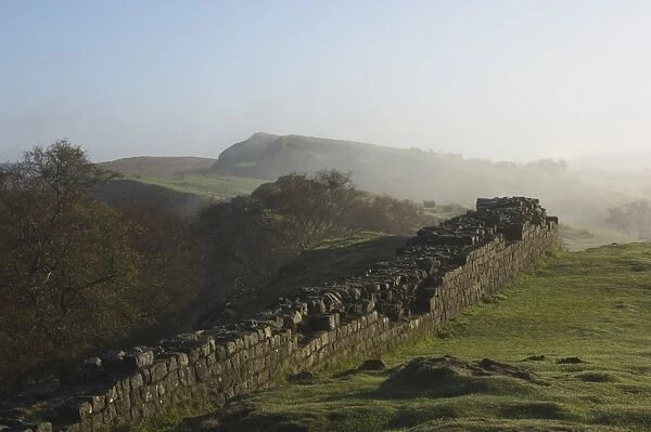 Walltown Crags looking east, Hadrians Wall, UNESCO World Heritage Site