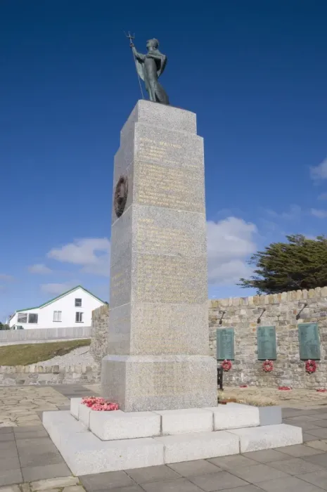 Framed Print : War memorial for Falklands War with Argentina, Port Stanley, Falkland Islands Framed Print : War memorial for Falklands War with Argentina, Port Stanley, Falkland Islands