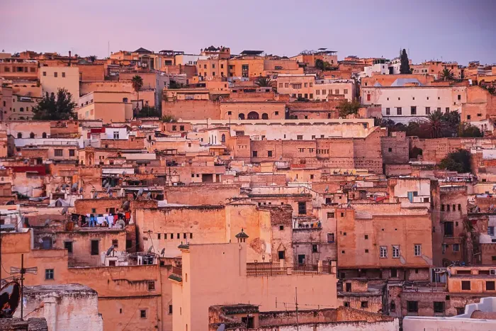Framed Print : Warm purple sunrise over the Medina of Fes, UNESCO, Morocco Framed Print : Warm purple sunrise over the Medina of Fes, UNESCO, Morocco