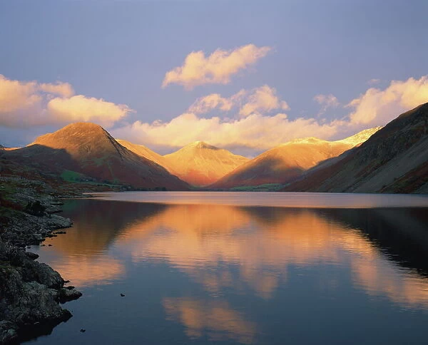 Wasdale Head and Great Gable reflected in Wastwater, Lake District National Park