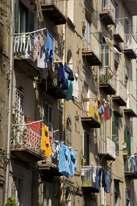 Framed Print : Washing on balcony Framed Print : Washing on balcony