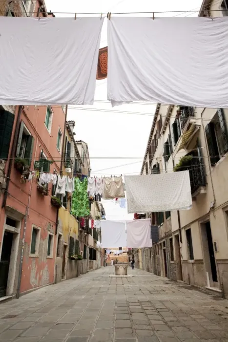 Framed Print : Washing line geometry in the streets of Castello, Venice, Veneto, Italy, Europe Framed Print : Washing line geometry in the streets of Castello, Venice, Veneto, Italy, Europe