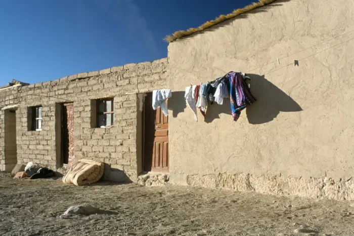 Framed Print : Washing line outside local house, Salar de Uyuni, Bolivia, South America Framed Print : Washing line outside local house, Salar de Uyuni, Bolivia, South America