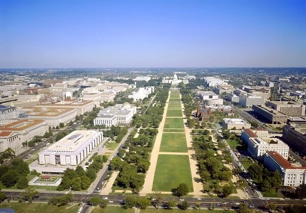 Washington Mall and Capitol Building from the Washington Monument